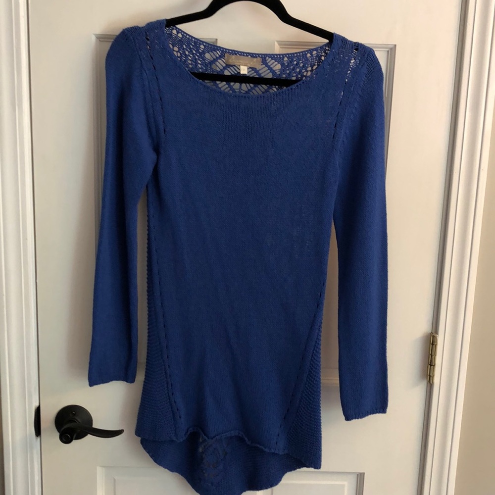Royal Blue Bianca B Open Weave Back Sweater
